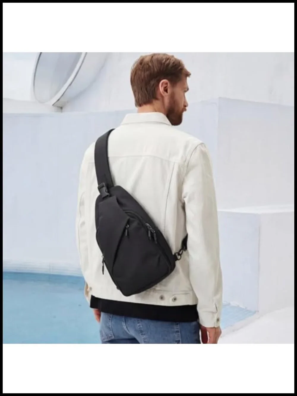 Water-Resistant Sling Bag Crossbody Anti-Theft Chest Pack Fits 11